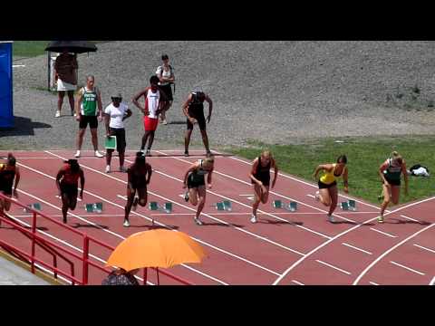 Final 100m Youth female Category 2011 Quebec Championships