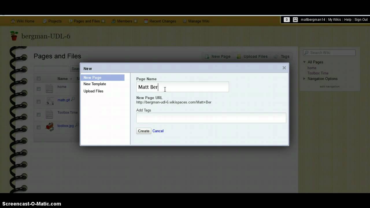 How to Join a Wikispace Page