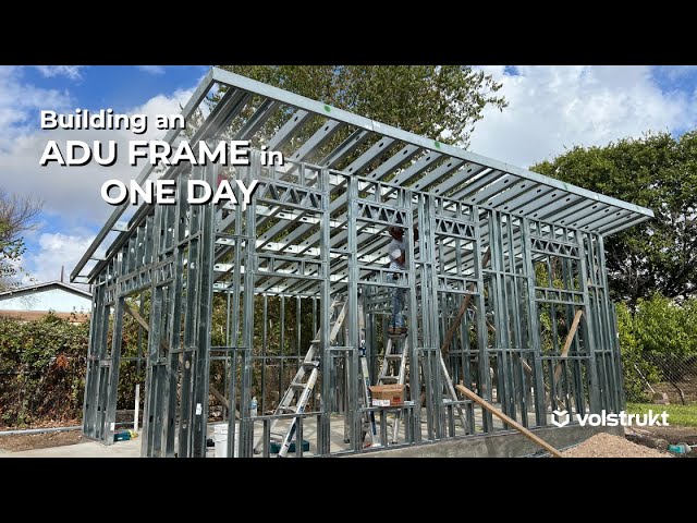 Assembling a 500sqft ADU steel frame kit in one day
