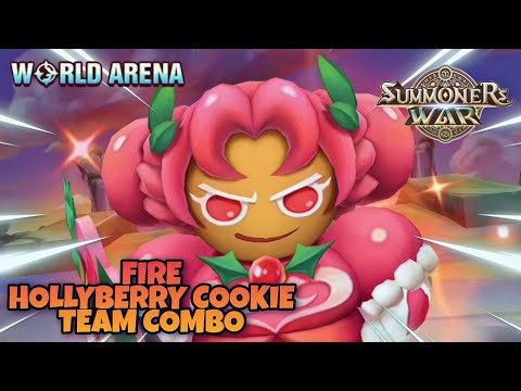 Fire Hollyberry Cookie Team Combo in World Arena - Summoners War