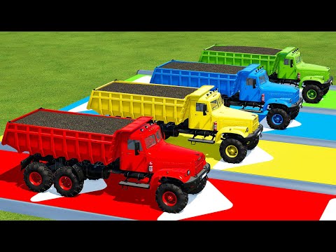 LOAD SUNFLOWER & TRANSPORT WITH MERCEDES & KRAZ TRUCKS - Farming Simulator 22