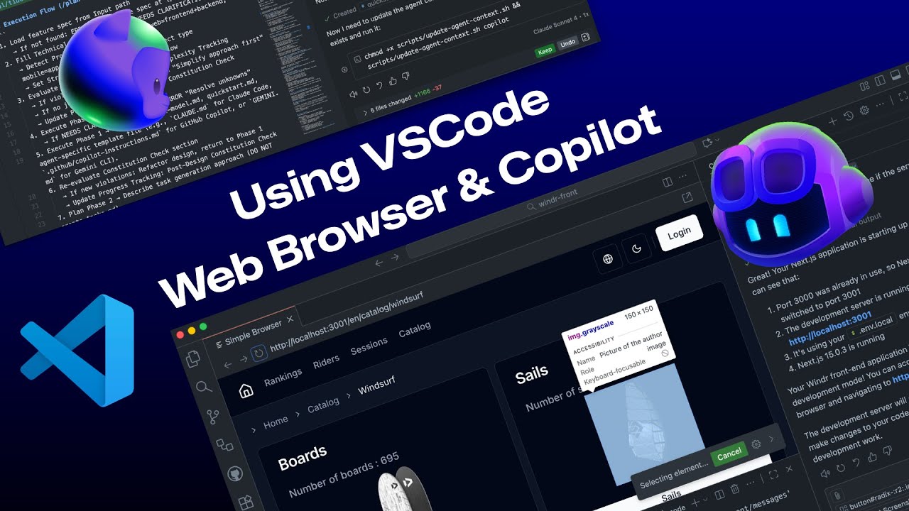 Edit Your UI in Seconds with GitHub Copilot Agent Mode + VS Code Browser!