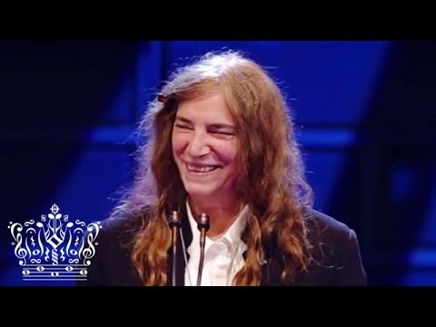 Patti Smith receiving the Polar Music Prize