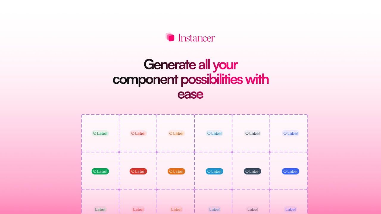 Demo : Instancer - A Figma plugin to bulk generate instances from a component.