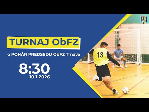 Turnaj o pohár predsedu ObFZ Trnava | 10.1.2026 | ObFZ | LIVE