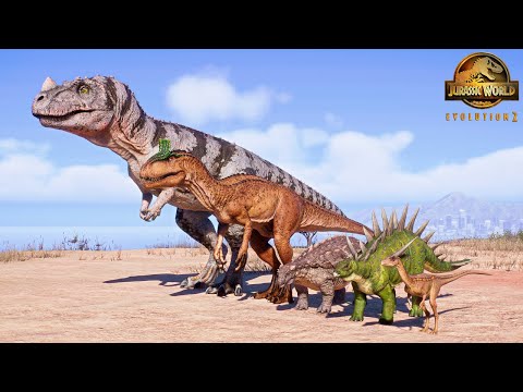 Dinosaur Race #23 - Cerato vs Cryolophosaurus vs Coelophysis vs Crichtonsaurus vs Chungkingosaurus
