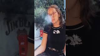 Cute girl smoking tiktok compilation