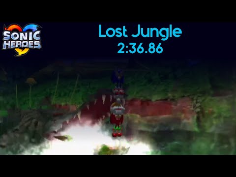 Sonic Heroes - Team Sonic Lost Jungle Speedrun - 2:36.86