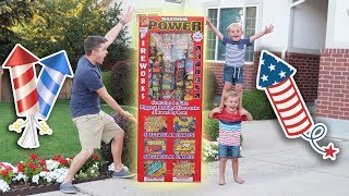 GIANT FAMILY FIREWORKS! (Watch OUT!)