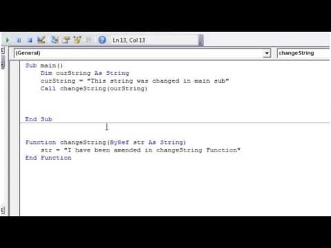 Excel 2010 VBA Tutorial 34   Passing Variables by Memory Reference