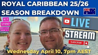 Royal Caribbean Australia 25/26 Cruise Schedule Launch Live Stream