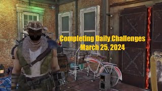 Fallout 76 Completing Daily Challenges For March 25, 2024 Quick Easy Guide