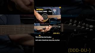 Words - Bee Gees (1968) - Easy Guitar Chords Tutorial with Lyrics part 1 SHORTS