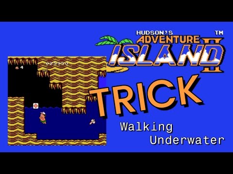 Adventure Island II (NES) Trick: Walking Underwater