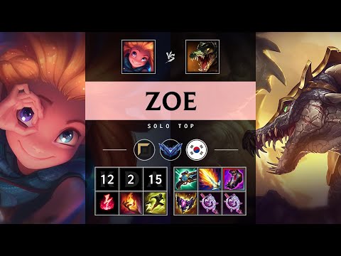 Zoe Top vs Renekton - KR Diamond Patch 25.15
