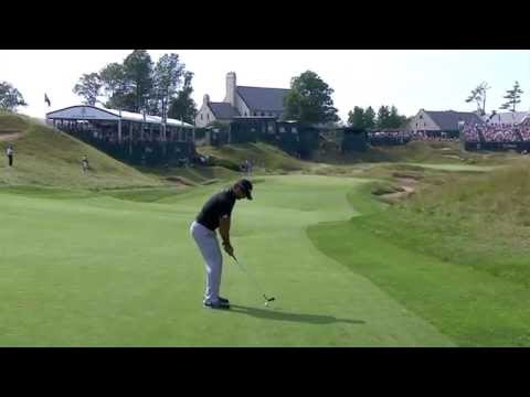 Jason Day Chunks His Approach on the 9th Hole | 2015 PGA Championship