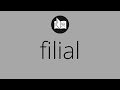 Que significa FILIAL • filial SIGNIFICADO • filial DEFINICIÓN • Que es FILIAL