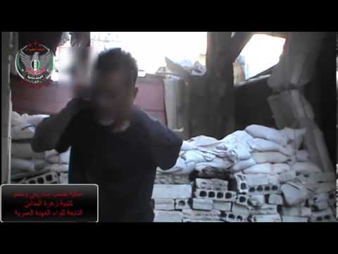 عملية تجهيز الدشم والمتاريس من قبل لواء العهدة العمرية في شارع فلسطين في دمشق