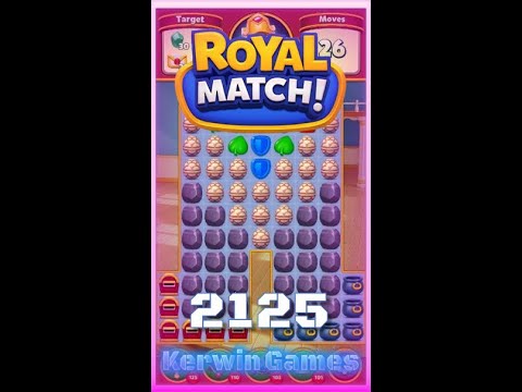 Royal Match Level 2125 - Hard Level - No Boosters Gameplay