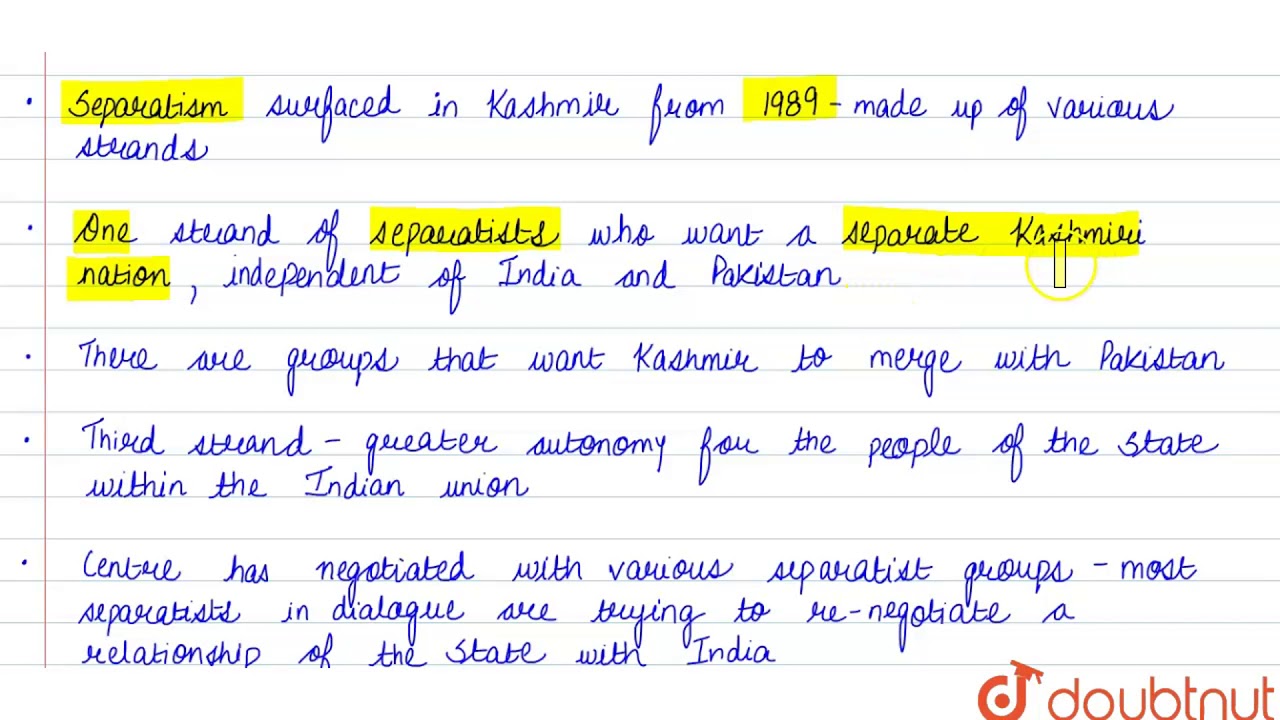 SEPARATISM AND BEYOND