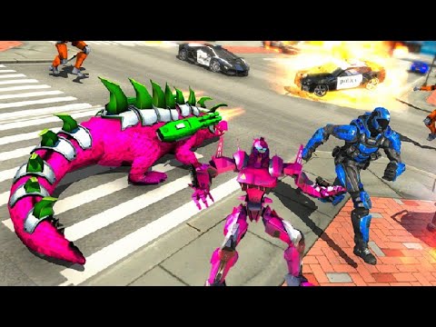 Real Robot Crocodile Simulator- Robot transform - Android Gameplay