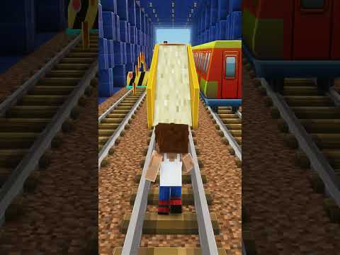 Minecraft Parodileri -  We're Playing Minecraft But Subway Surfers!  #shorts