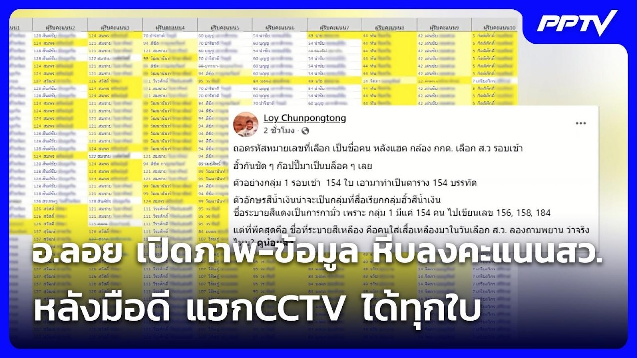 อ.ลอย เปิดภาพ-ข้อมูล หีบลงคะแนนสว. หลังมือดี แฮกCCTV ไ?