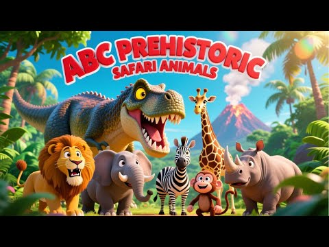 ABC Funny Prehistoric Safari Animals Song 1015 | ABC Song For Kids | Little Dinos Learn