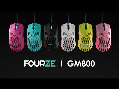 Itin lengva Pelė žaidimams su pašvietimų Fourze GM800, Perlo balta video