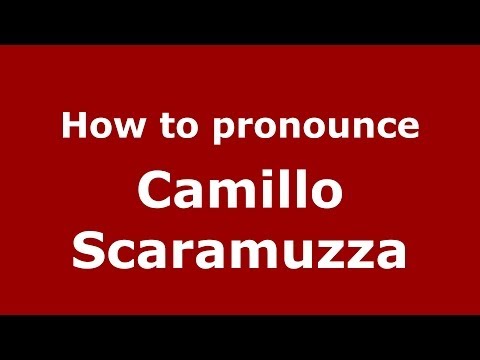How to pronounce Camillo Scaramuzza (Italian/Italy) - PronounceNames.com