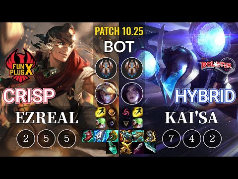 FPX Crisp Ezreal vs KT HyBriD Kai'Sa Bot - KR Patch 10.25