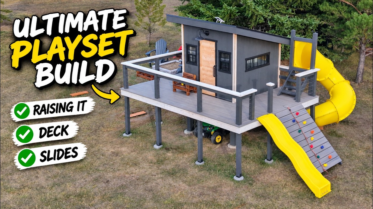 We Turned Our DIY Playhouse Into an EPIC Backyard Playset!