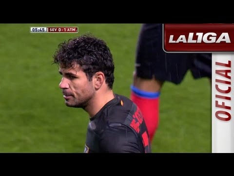 Golazo de Diego Costa (0-1) en el Sevilla FC - Atlético de Madrid - HD