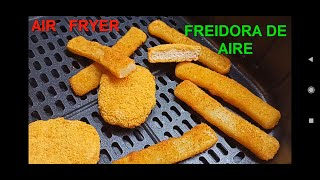Recetas freidora de aire. Air fryer. Probando rabas y nuggets. Rico no. Lo siguiente.