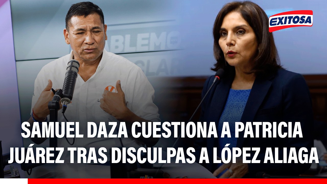 🔴🔵 Samuel Daza cuestiona a Patricia Juárez por disculpas a López Aliaga