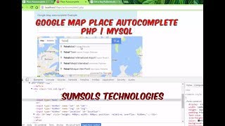 Google Maps Places Autocomplete Search Box PHP|MySql