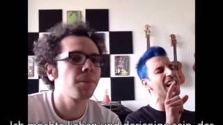 A Great Big World - &quot;Won&#39;t Stop Running&quot; Live (Lyrics mit deutscher Übersetzung)