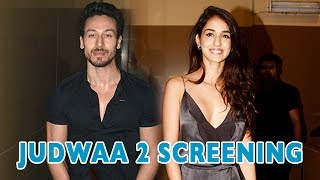 Tiger Shroff And Disha Patani Snapped At Judwaa 2 Special Screening