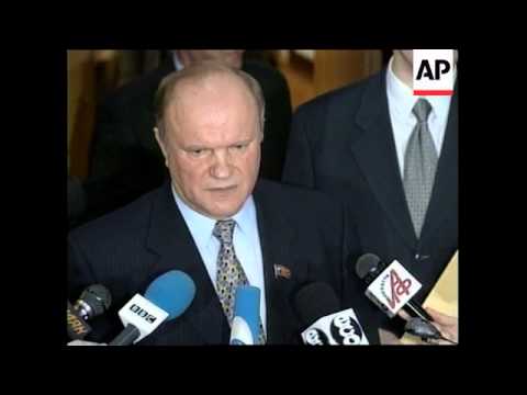 RUSSIA: COMMUNIST CHIEF ZYUGANOV TO RUN FOR PRESIDENT