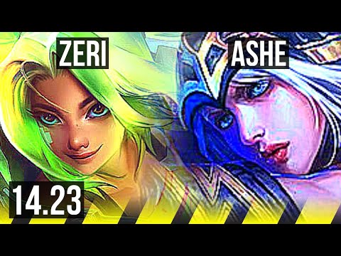 ZERI & Yuumi vs ASHE & Skarner (ADC) | KR Master | 14.23