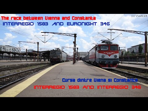 Intrecerea dintre Viena si Constanta: IR 346/12348-1 si IR 1583 parasesc Gara Bucuresti Nord