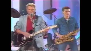 Johnny chante &quot;Je t&#39;attends&quot;en duo avec Jean-Jacques Goldman (06.12.1986)
