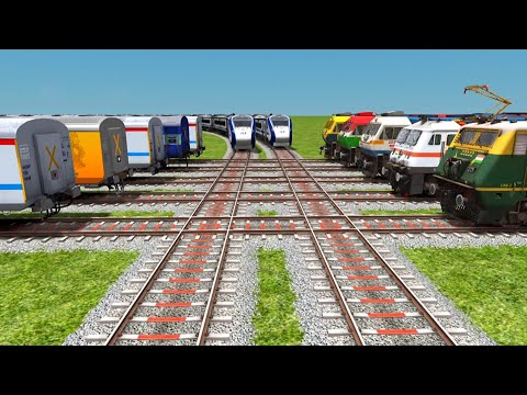 Express And SuperFast Trains In India | Top🔝 12 Train Railroad Tracks | beamng train videos