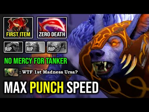 OMG 1st Item Madness Ursa Warrior | WTF Punching Speed Burst Damage 100% Counter Any Tanker DotA 2