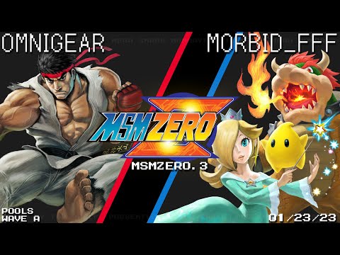 MSM:ZERO.2 - omnigear (Ryu) Vs. Morbid_FFF (Bowser, Rosalina) - SSBU - Pools Wave A