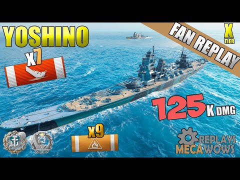 Cruiser Yoshino Chilling 7 Kills on Tears of the Desert Map | World of Warships