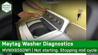 Maytag, Whirlpool Washer Stopping Mid Cycle - Diagnostic & Repair