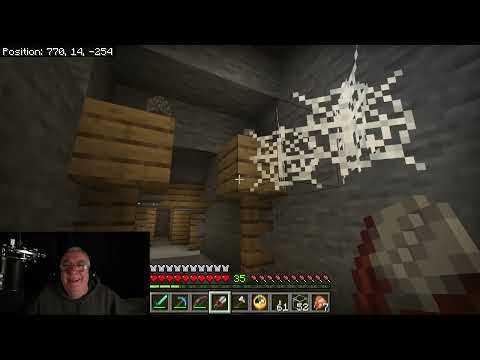 Exploring my first abandoned mine in Minecraft