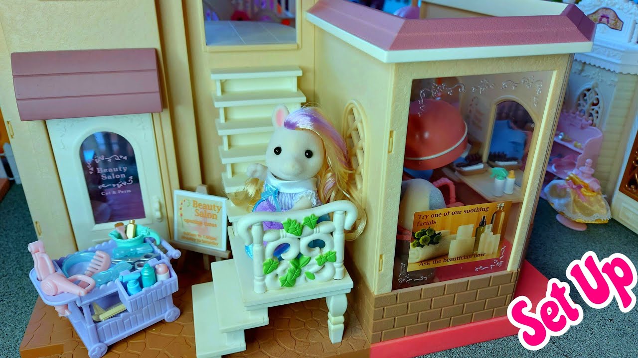 Watch video Pony's Hair Stylist Set in the Original Beauty Salon - Sylvanian Families / Calico Critters Set Up Now Pony's Hair Stylist Set in the Original Beauty Salon - Sylvanian Families / Calico Critters Set Up