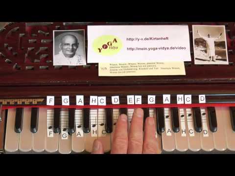Wissen Wonne Kirtan Singen Lern-Video mit Noten auf sichtbaren Harmoniumtasten 403